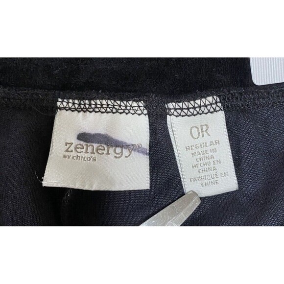 Zenergy By Chico's Womens Pants Size 0 US 4 XL Velour Velvet Pull On NWT - Picture 3 of 10